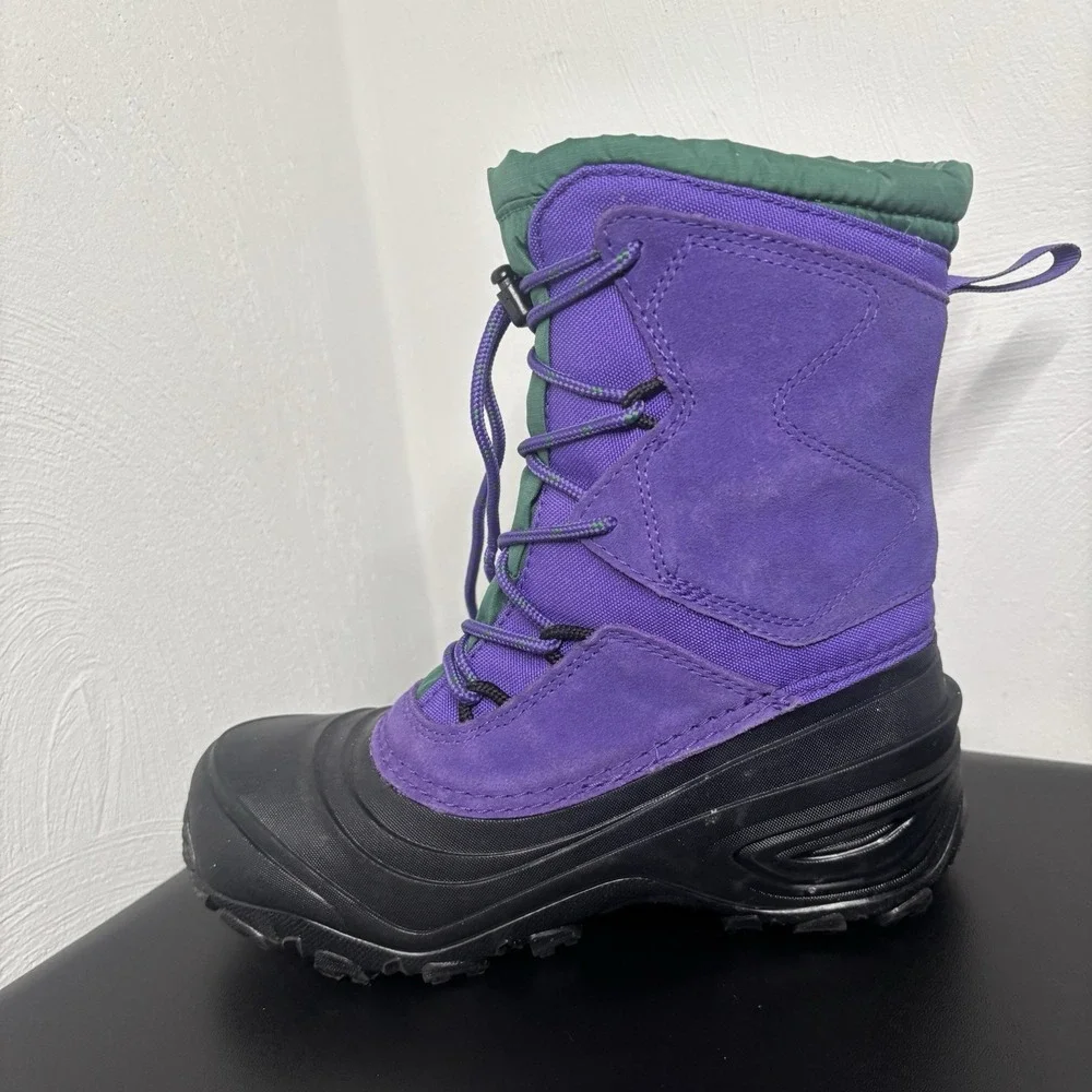 The North Face Kids Alpenglow‎ V Waterproof Winter Boots Children Sz 3 Purple